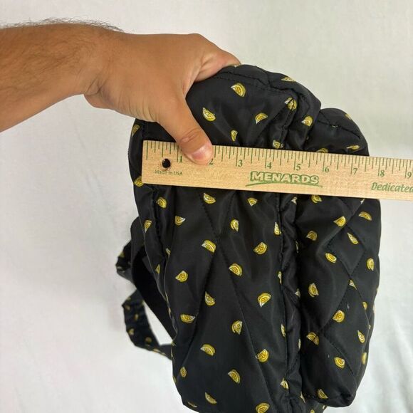 Marc‎ by Marc Jacobs Black with Lemon Print Quilted Backpack main image 15